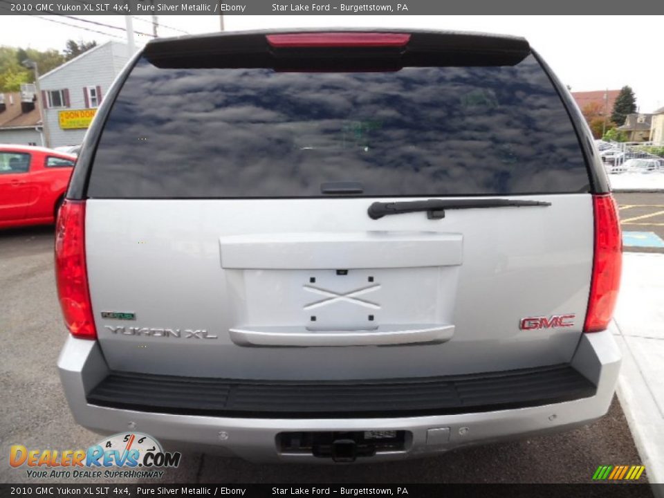 2010 GMC Yukon XL SLT 4x4 Pure Silver Metallic / Ebony Photo #6
