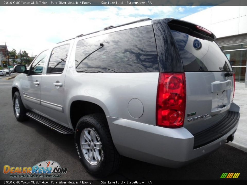 2010 GMC Yukon XL SLT 4x4 Pure Silver Metallic / Ebony Photo #8