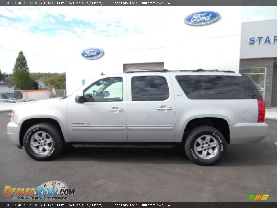 2010 GMC Yukon XL SLT 4x4 Pure Silver Metallic / Ebony Photo #9