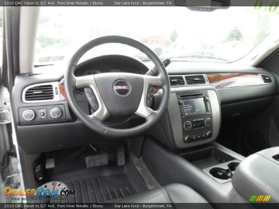 2010 GMC Yukon XL SLT 4x4 Pure Silver Metallic / Ebony Photo #12