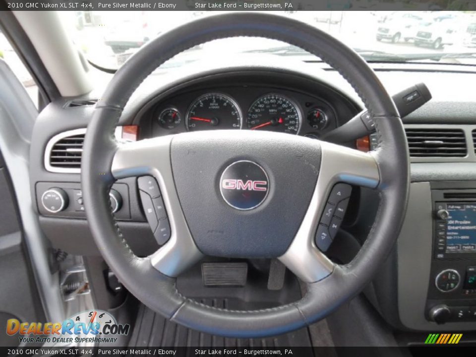 2010 GMC Yukon XL SLT 4x4 Pure Silver Metallic / Ebony Photo #17