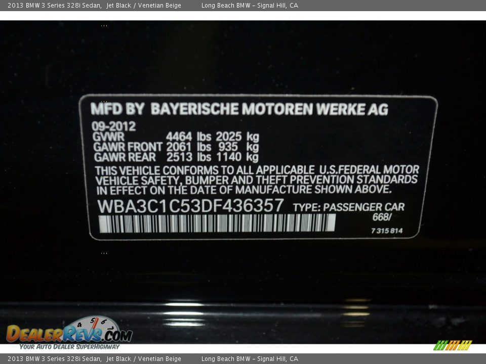 2013 BMW 3 Series 328i Sedan Jet Black / Venetian Beige Photo #11