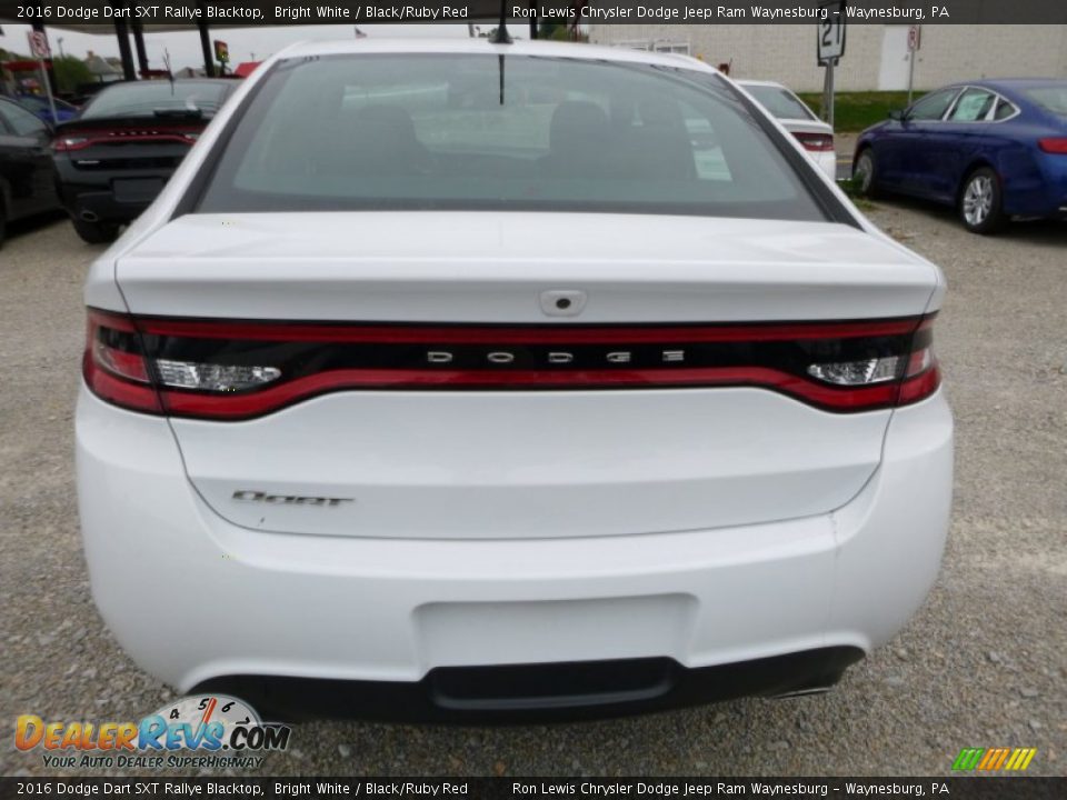2016 Dodge Dart SXT Rallye Blacktop Bright White / Black/Ruby Red Photo #2