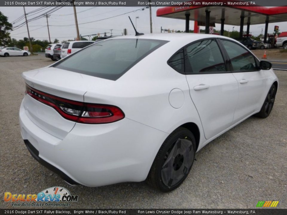 2016 Dodge Dart SXT Rallye Blacktop Bright White / Black/Ruby Red Photo #3