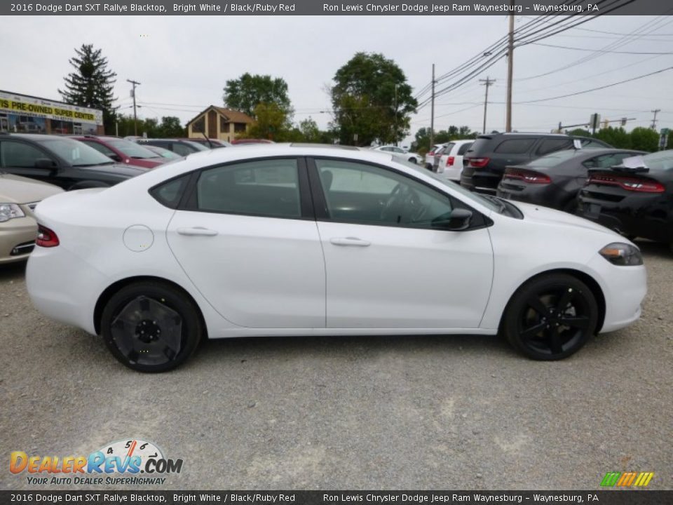 2016 Dodge Dart SXT Rallye Blacktop Bright White / Black/Ruby Red Photo #4