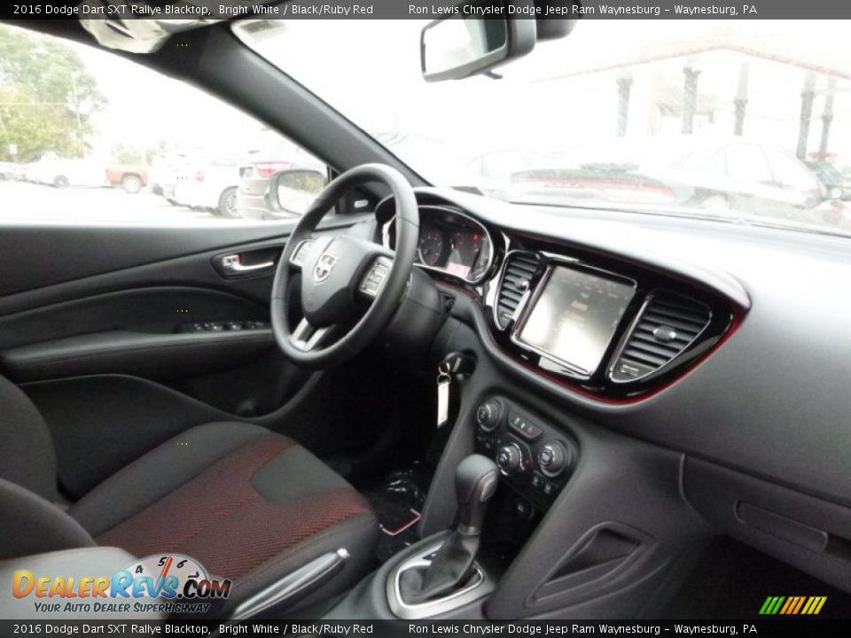 2016 Dodge Dart SXT Rallye Blacktop Bright White / Black/Ruby Red Photo #6