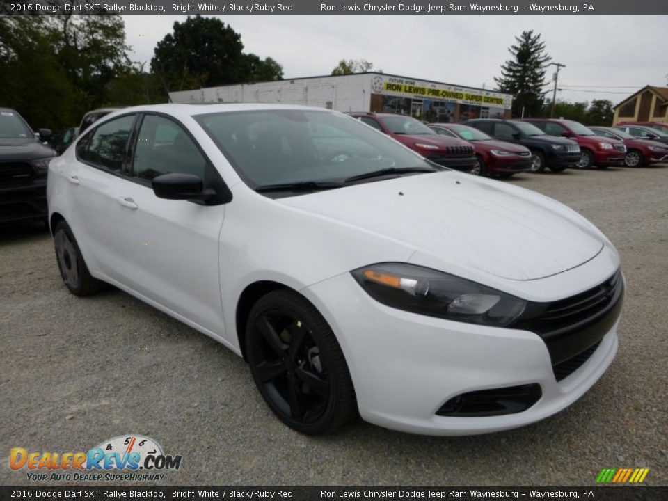 2016 Dodge Dart SXT Rallye Blacktop Bright White / Black/Ruby Red Photo #8