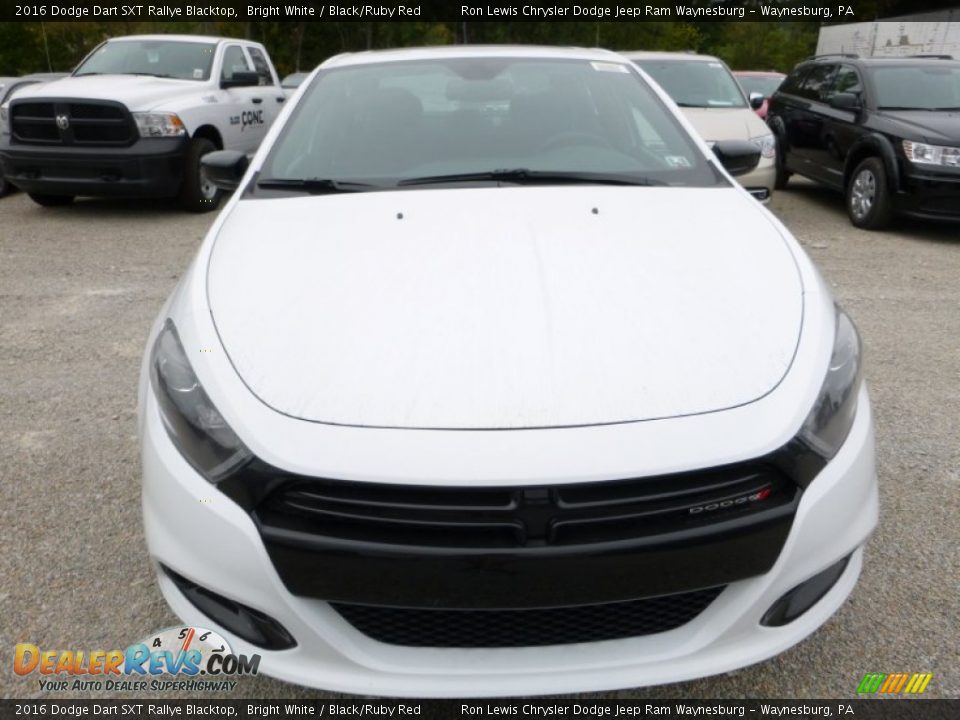 2016 Dodge Dart SXT Rallye Blacktop Bright White / Black/Ruby Red Photo #9