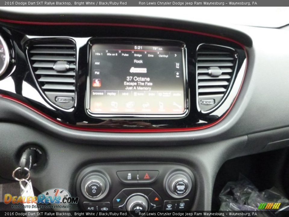 2016 Dodge Dart SXT Rallye Blacktop Bright White / Black/Ruby Red Photo #13