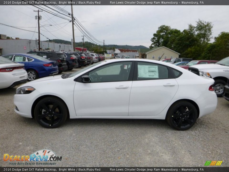 2016 Dodge Dart SXT Rallye Blacktop Bright White / Black/Ruby Red Photo #16