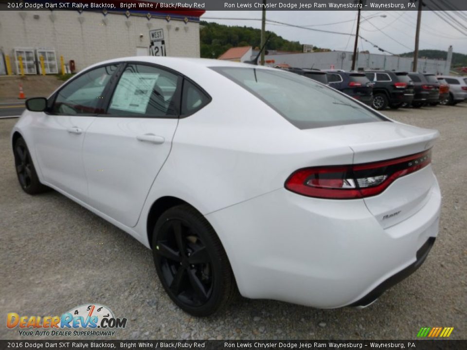 2016 Dodge Dart SXT Rallye Blacktop Bright White / Black/Ruby Red Photo #19