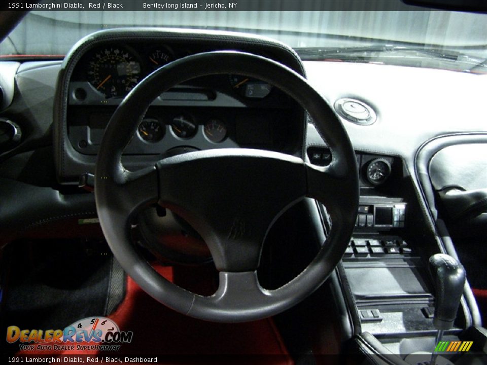 1991 Lamborghini Diablo, Red / Black, Dashboard - 1991 Lamborghini Diablo