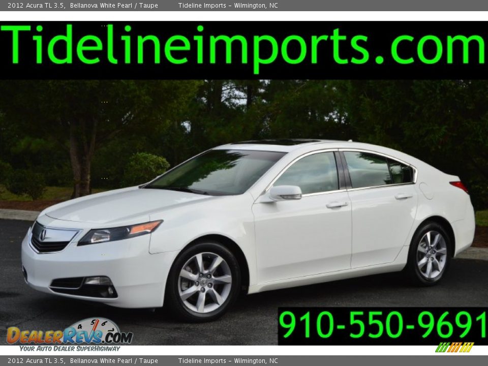 2012 Acura TL 3.5 Bellanova White Pearl / Taupe Photo #1