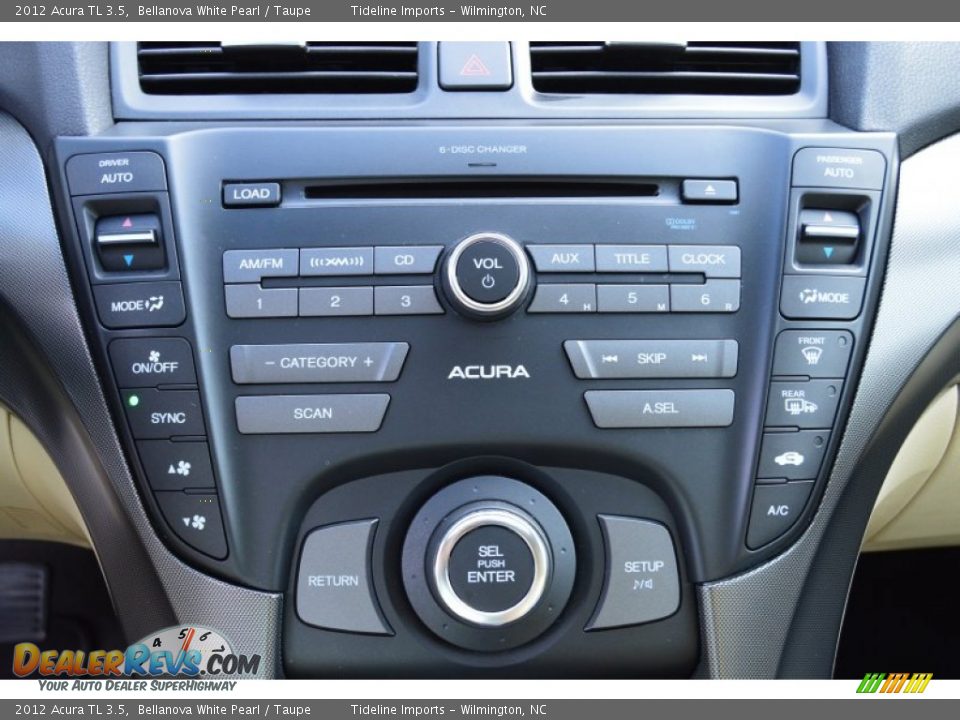 2012 Acura TL 3.5 Bellanova White Pearl / Taupe Photo #10