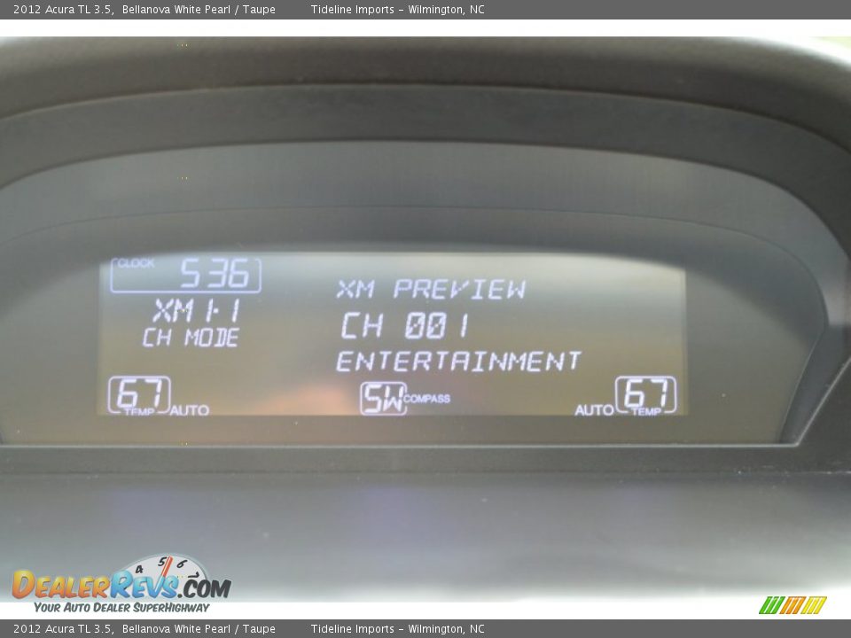 2012 Acura TL 3.5 Bellanova White Pearl / Taupe Photo #11