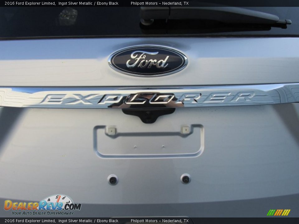 2016 Ford Explorer Limited Ingot Silver Metallic / Ebony Black Photo #14