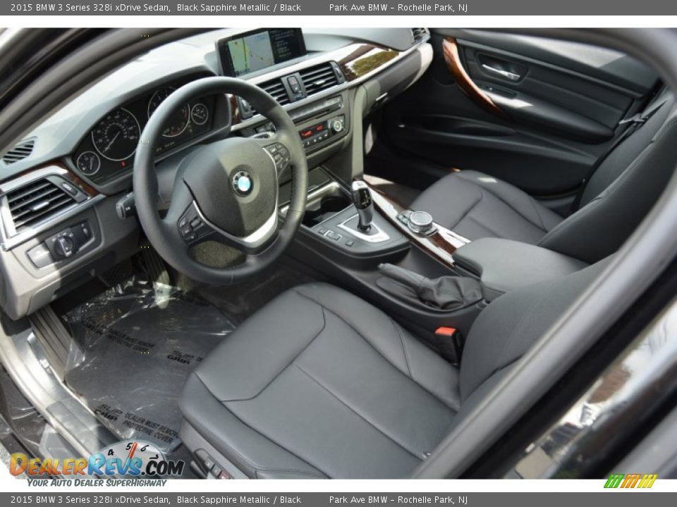 Black Interior - 2015 BMW 3 Series 328i xDrive Sedan Photo #10