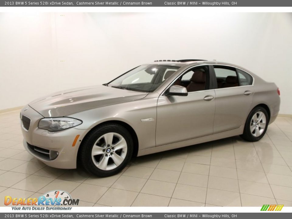2013 BMW 5 Series 528i xDrive Sedan Cashmere Silver Metallic / Cinnamon Brown Photo #3