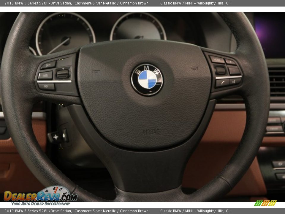 2013 BMW 5 Series 528i xDrive Sedan Cashmere Silver Metallic / Cinnamon Brown Photo #7