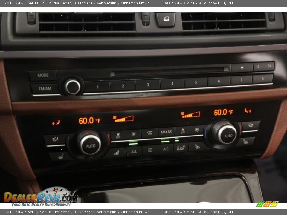 2013 BMW 5 Series 528i xDrive Sedan Cashmere Silver Metallic / Cinnamon Brown Photo #10