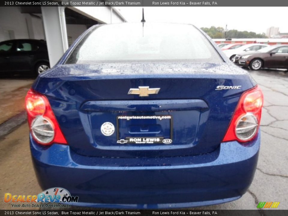 2013 Chevrolet Sonic LS Sedan Blue Topaz Metallic / Jet Black/Dark Titanium Photo #4
