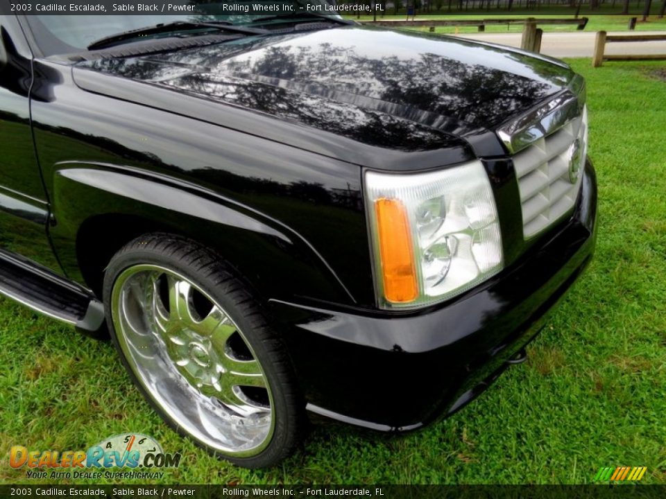 2003 Cadillac Escalade Sable Black / Pewter Photo #18
