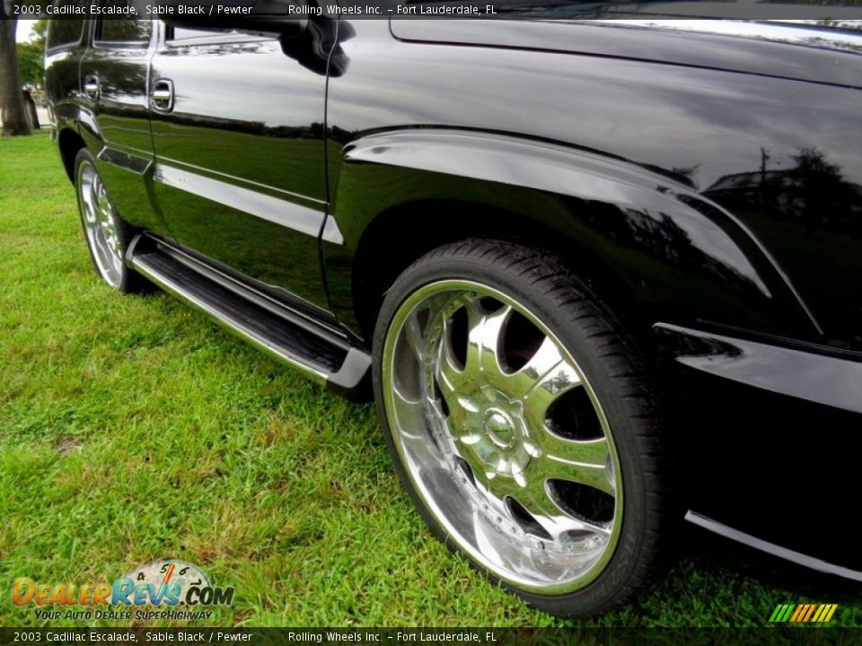 2003 Cadillac Escalade Sable Black / Pewter Photo #20