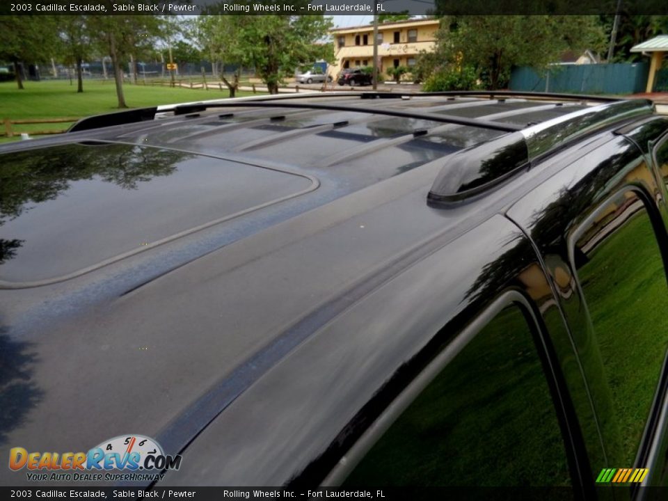 2003 Cadillac Escalade Sable Black / Pewter Photo #28