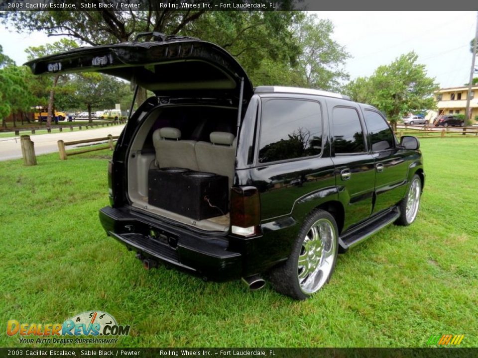 2003 Cadillac Escalade Sable Black / Pewter Photo #34