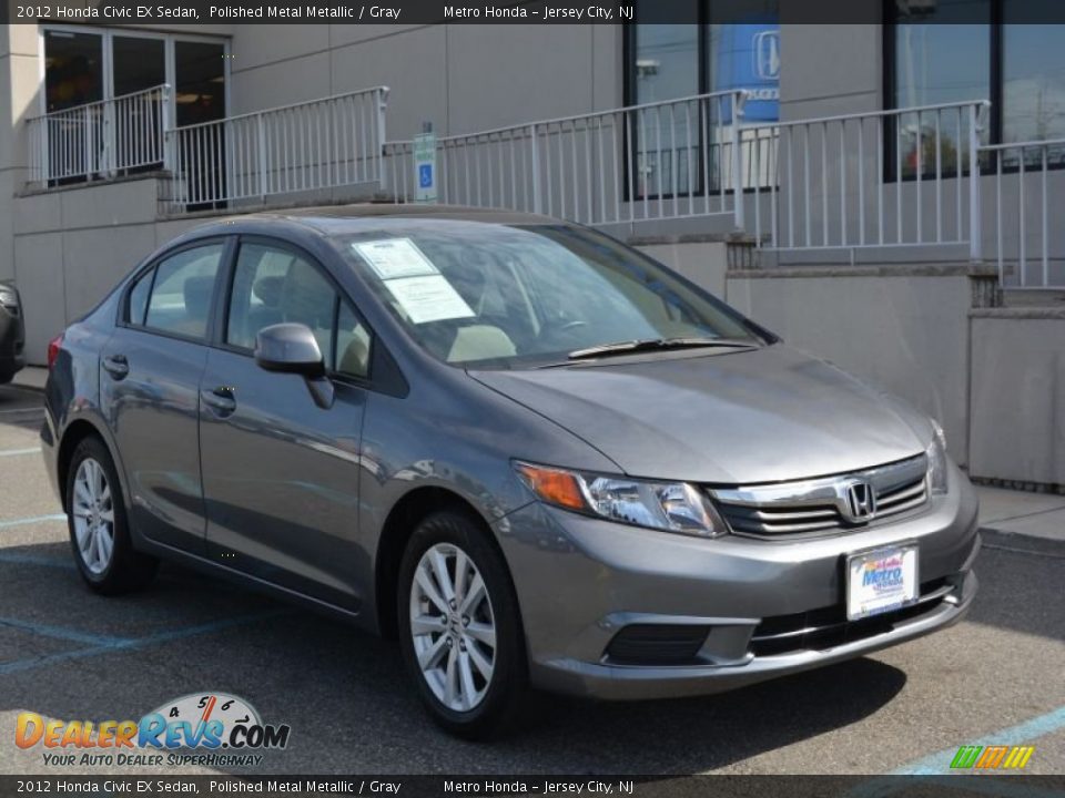 2012 Honda Civic EX Sedan Polished Metal Metallic / Gray Photo #1