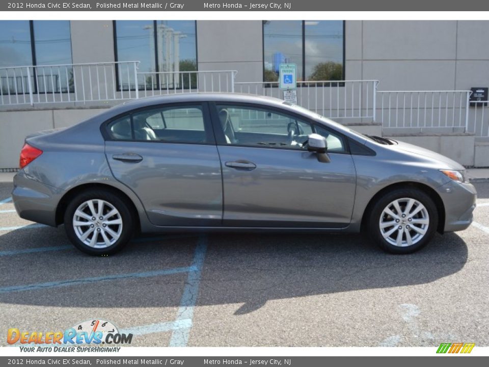 2012 Honda Civic EX Sedan Polished Metal Metallic / Gray Photo #2
