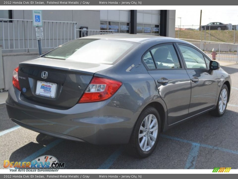 2012 Honda Civic EX Sedan Polished Metal Metallic / Gray Photo #3