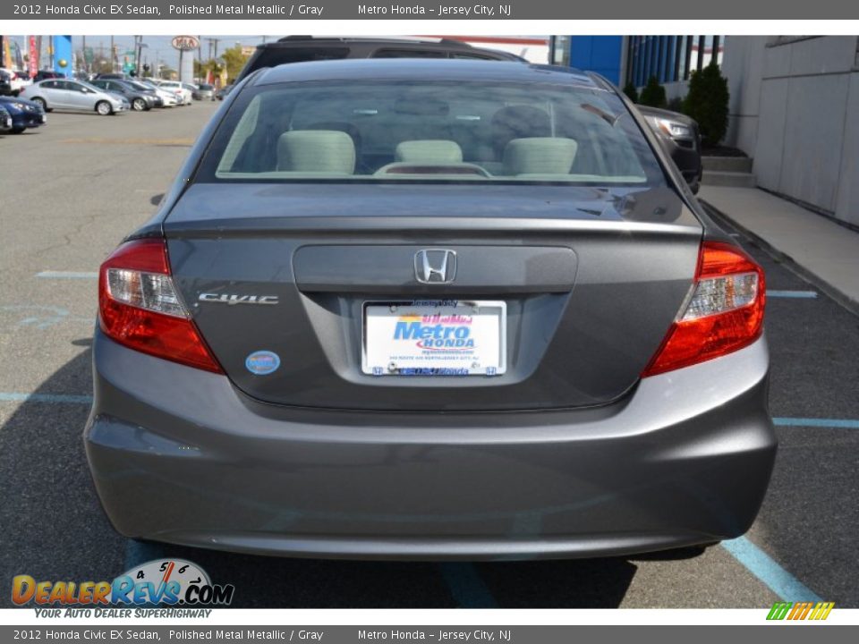 2012 Honda Civic EX Sedan Polished Metal Metallic / Gray Photo #4