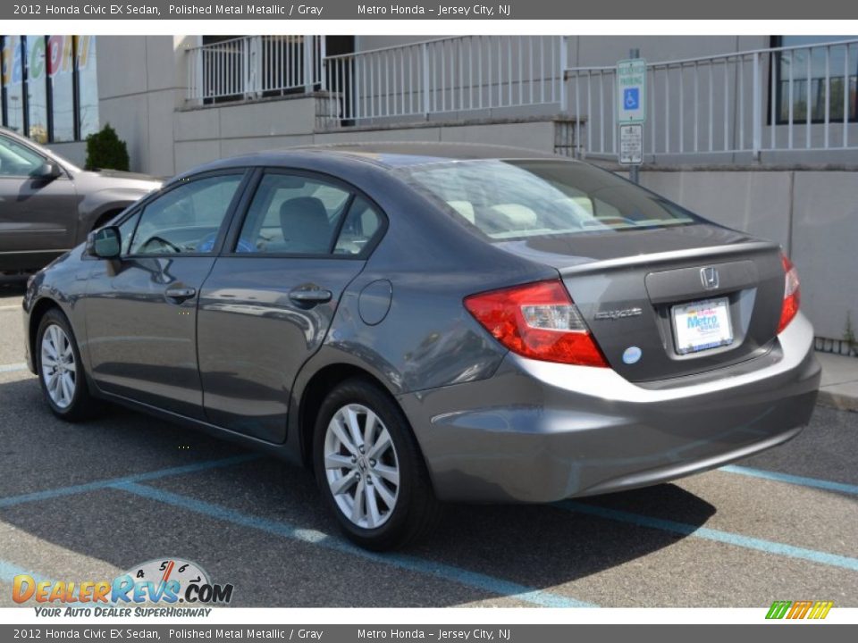 2012 Honda Civic EX Sedan Polished Metal Metallic / Gray Photo #5