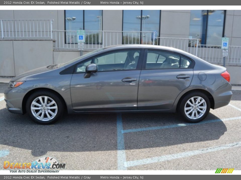 2012 Honda Civic EX Sedan Polished Metal Metallic / Gray Photo #6
