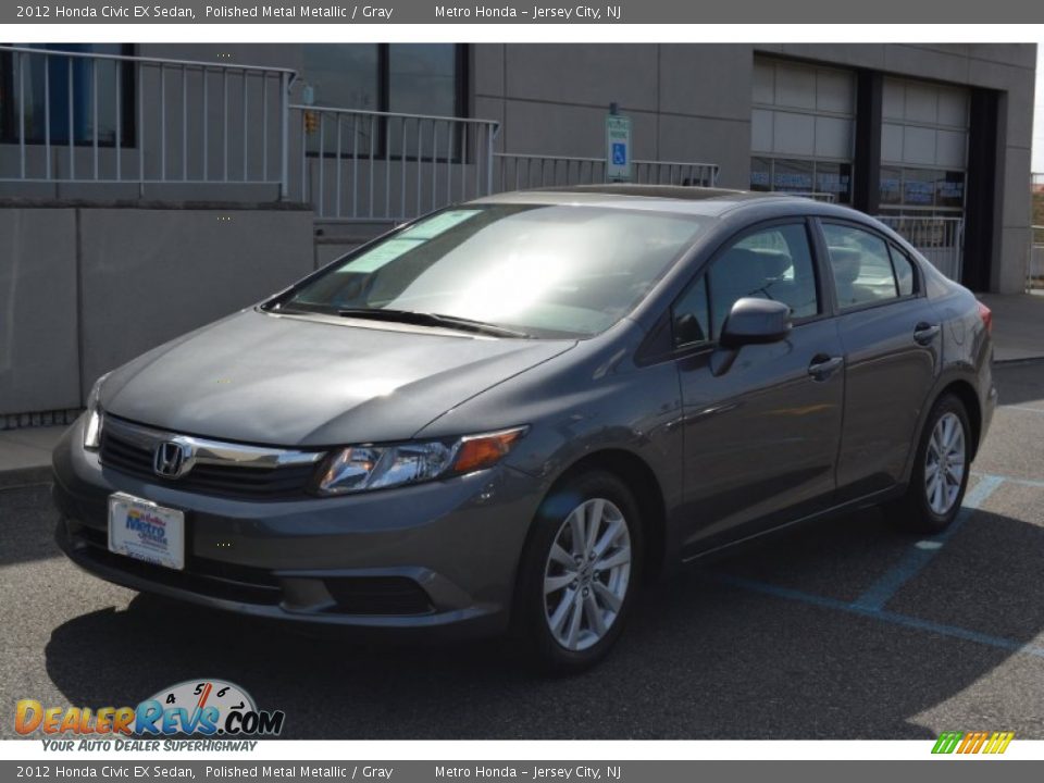 2012 Honda Civic EX Sedan Polished Metal Metallic / Gray Photo #7
