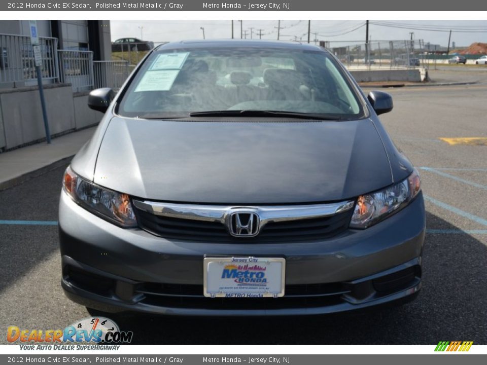 2012 Honda Civic EX Sedan Polished Metal Metallic / Gray Photo #8