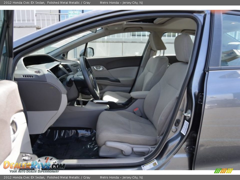 2012 Honda Civic EX Sedan Polished Metal Metallic / Gray Photo #12