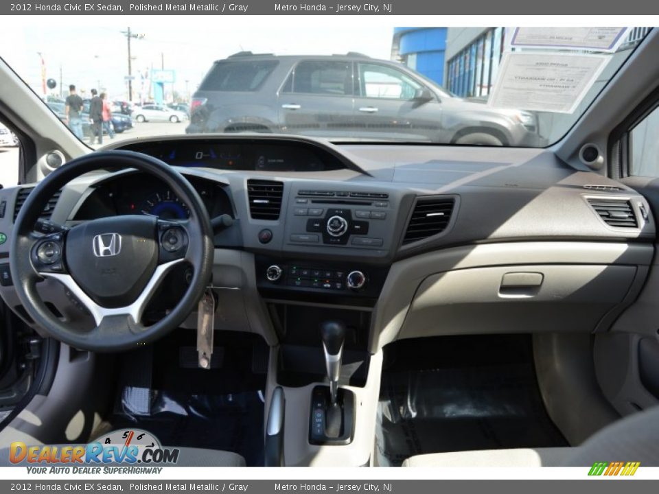 2012 Honda Civic EX Sedan Polished Metal Metallic / Gray Photo #14