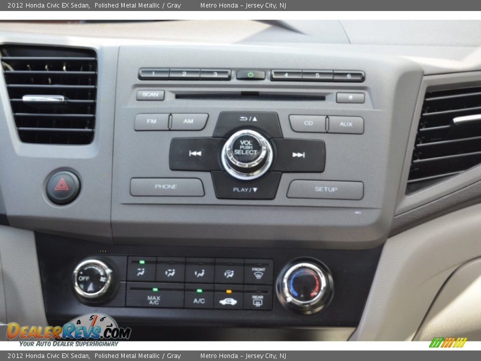 2012 Honda Civic EX Sedan Polished Metal Metallic / Gray Photo #15