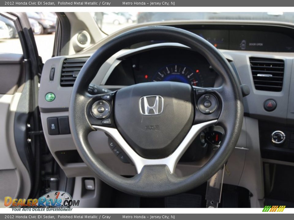 2012 Honda Civic EX Sedan Polished Metal Metallic / Gray Photo #17