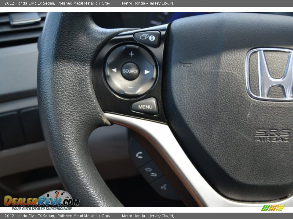 2012 Honda Civic EX Sedan Polished Metal Metallic / Gray Photo #18