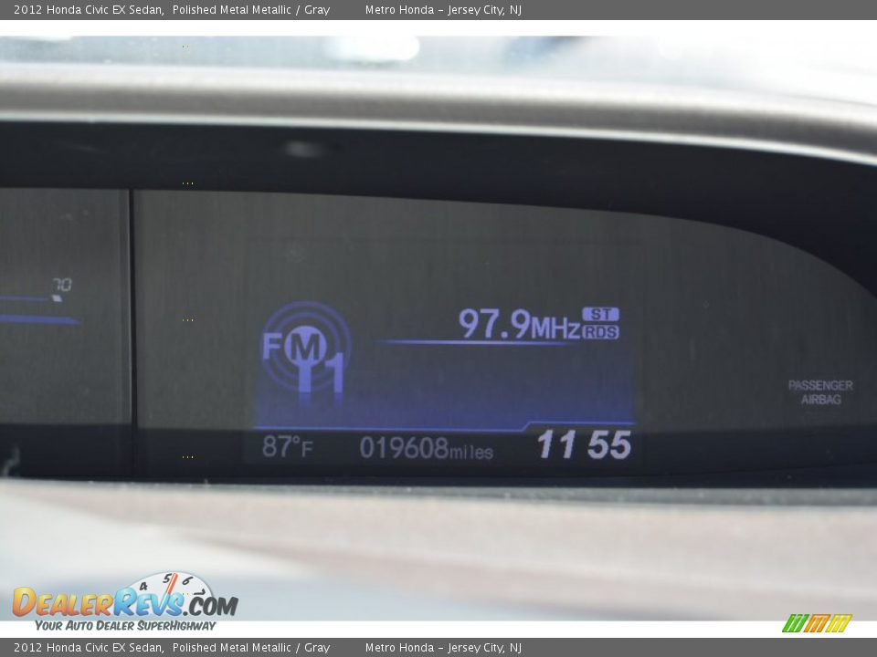 2012 Honda Civic EX Sedan Polished Metal Metallic / Gray Photo #20