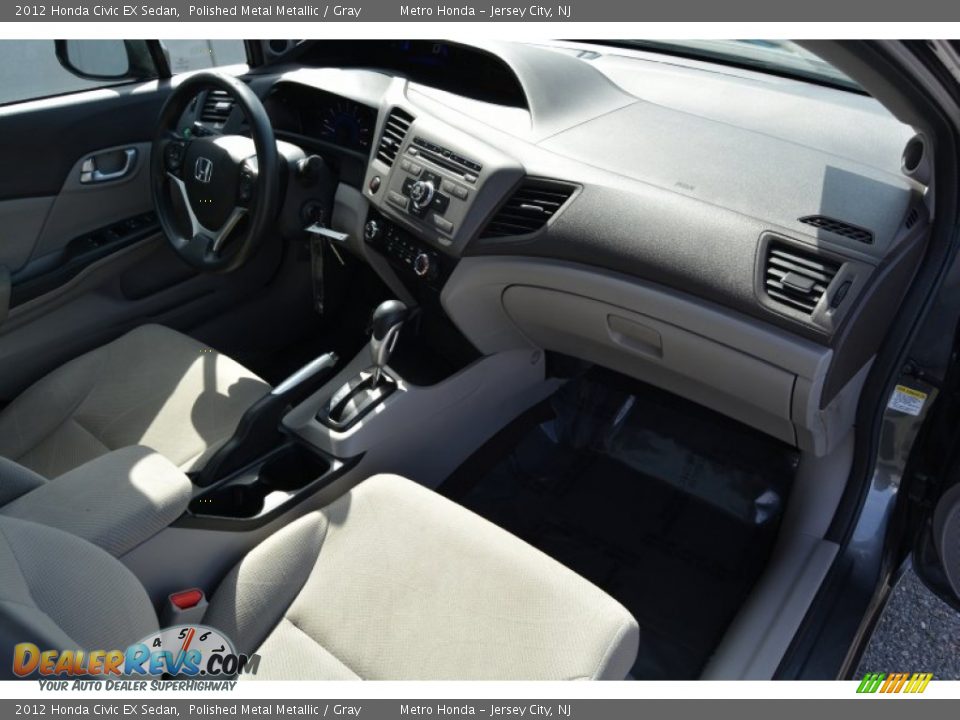 2012 Honda Civic EX Sedan Polished Metal Metallic / Gray Photo #25