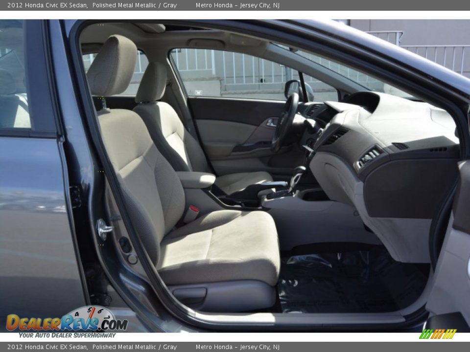 2012 Honda Civic EX Sedan Polished Metal Metallic / Gray Photo #26