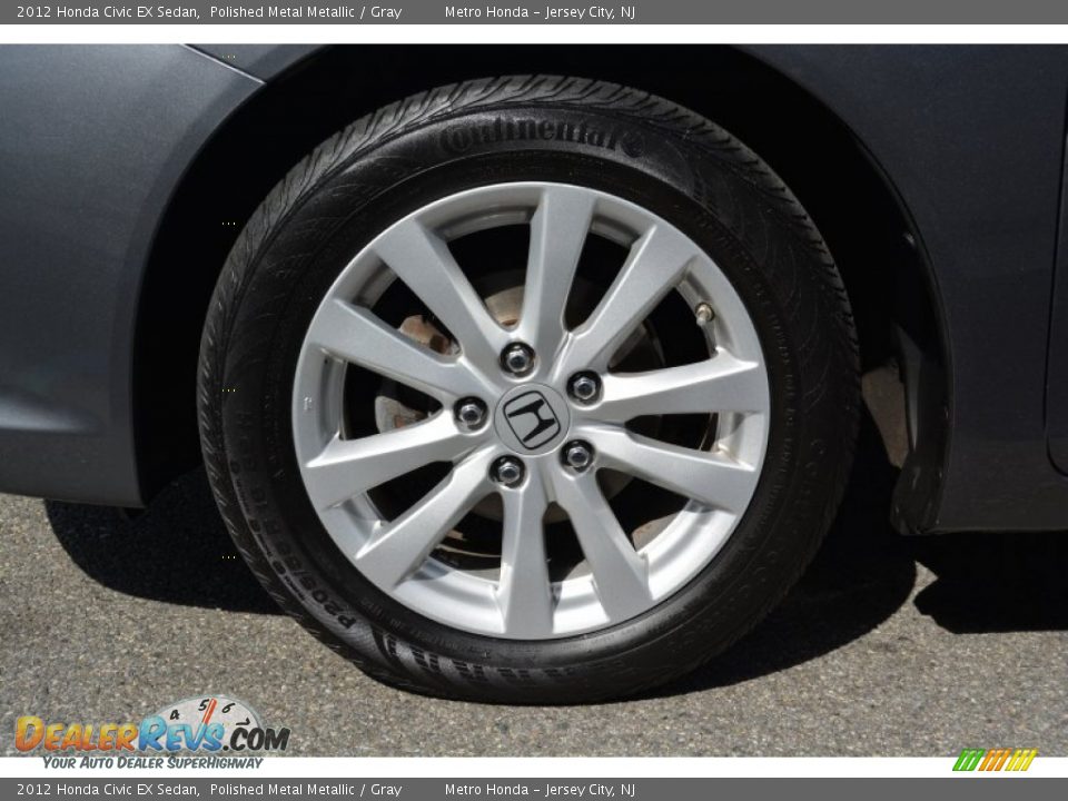 2012 Honda Civic EX Sedan Polished Metal Metallic / Gray Photo #29