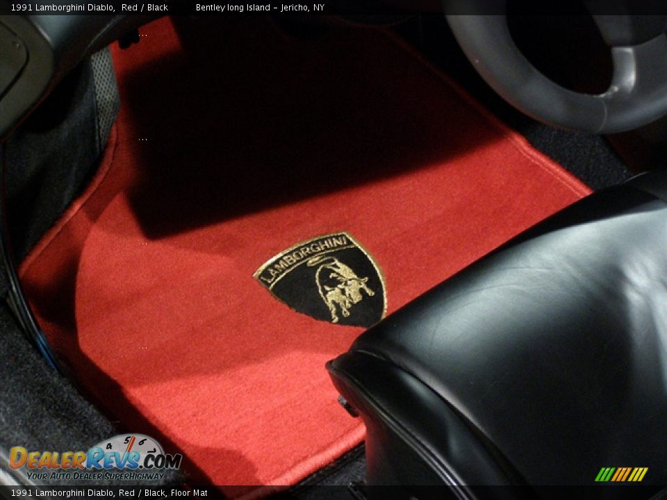 1991 Lamborghini Diablo, Red / Black, Floor Mat - 1991 Lamborghini Diablo