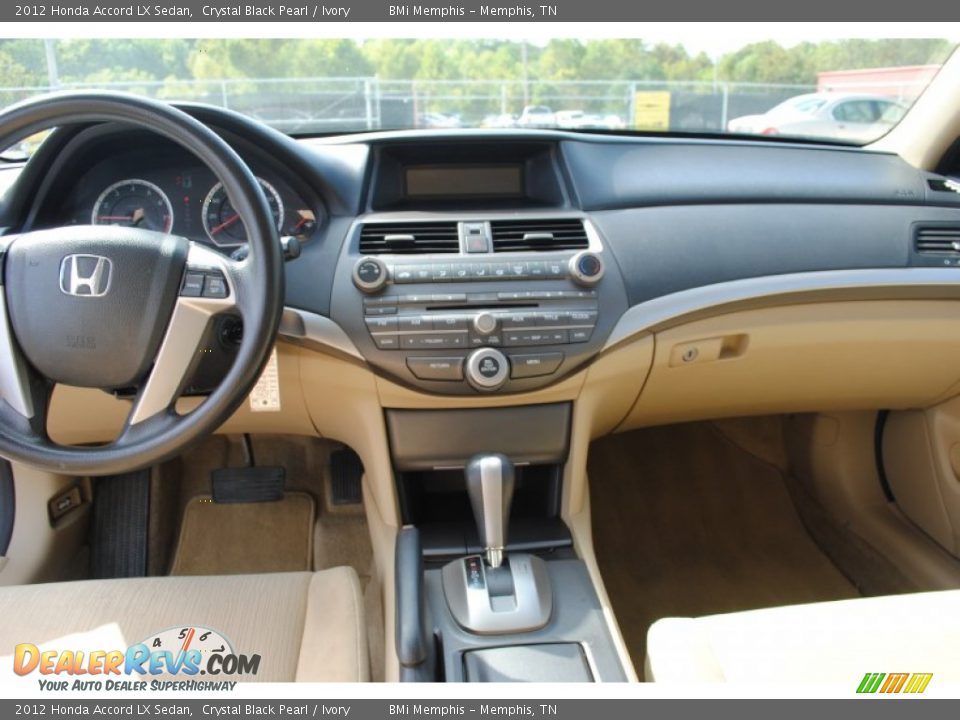 2012 Honda Accord LX Sedan Crystal Black Pearl / Ivory Photo #12