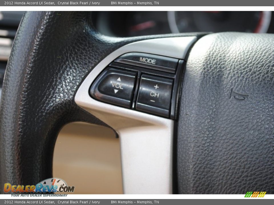 2012 Honda Accord LX Sedan Crystal Black Pearl / Ivory Photo #14
