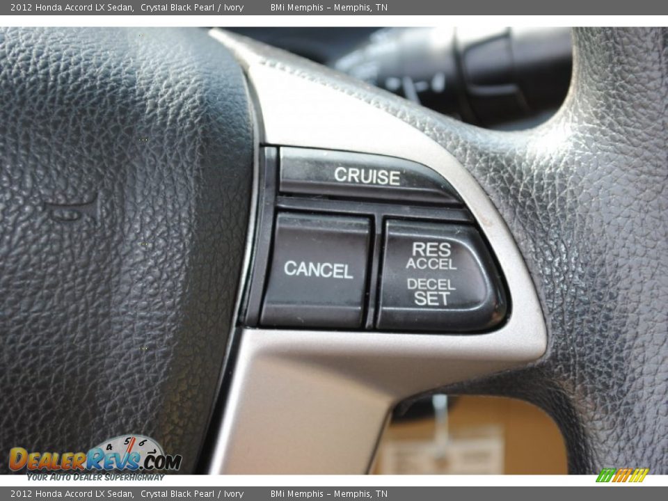 2012 Honda Accord LX Sedan Crystal Black Pearl / Ivory Photo #15